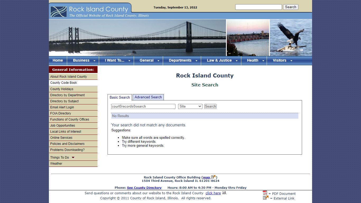 Rock Island County Site Search