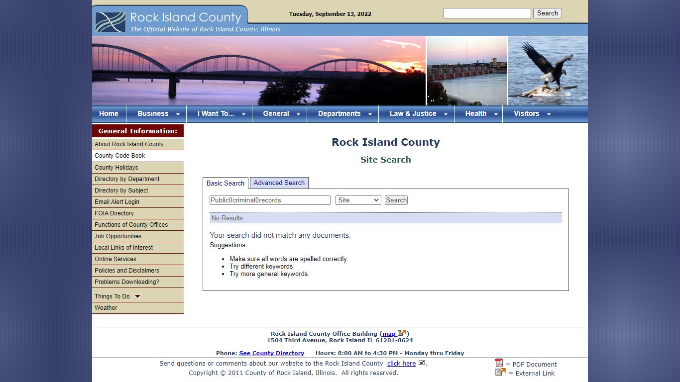 Rock Island County Site Search